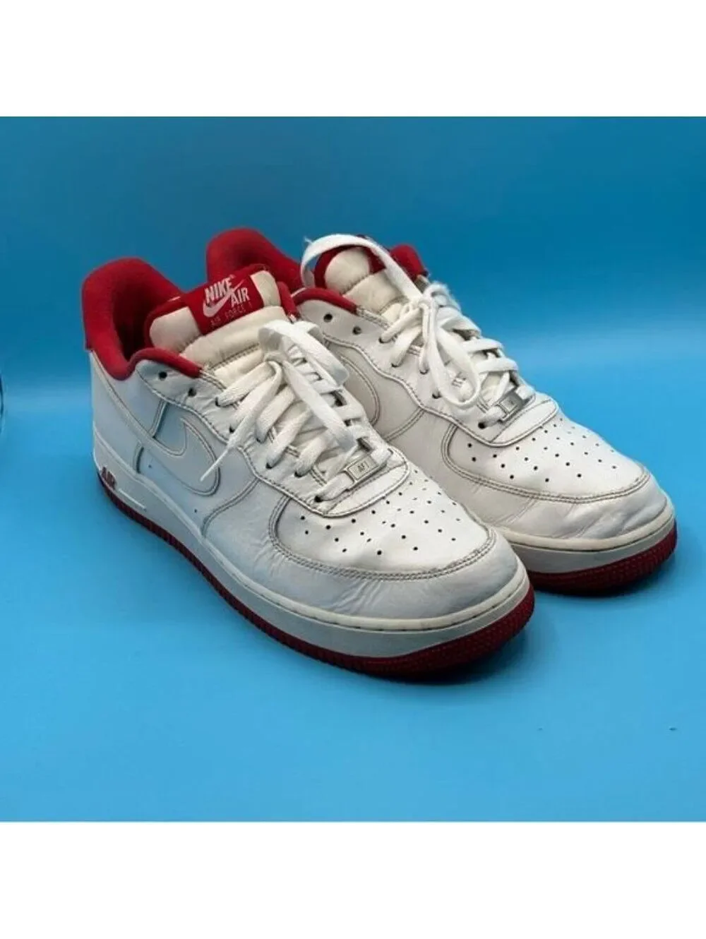 Nike Air Men's White and Red Sneakers